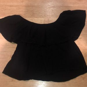 Black off the shoulder top